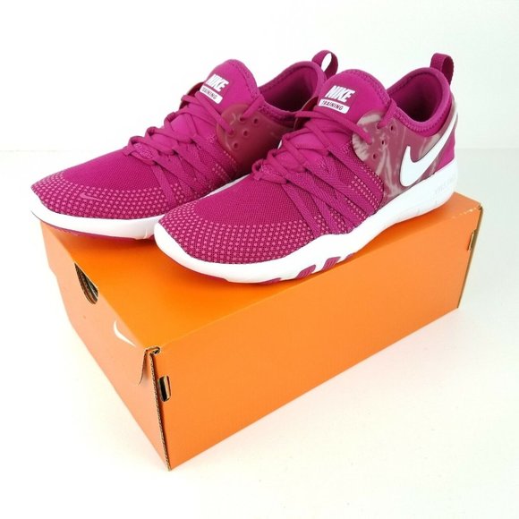 Nike Free Tr 7 Women's Running Shoes Fuchsia Pink White 904651-601 Sizes 7-9 - Picture 8 of 8
